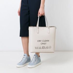 Anya Hindmarch Tote Bag white cream Calf Leather